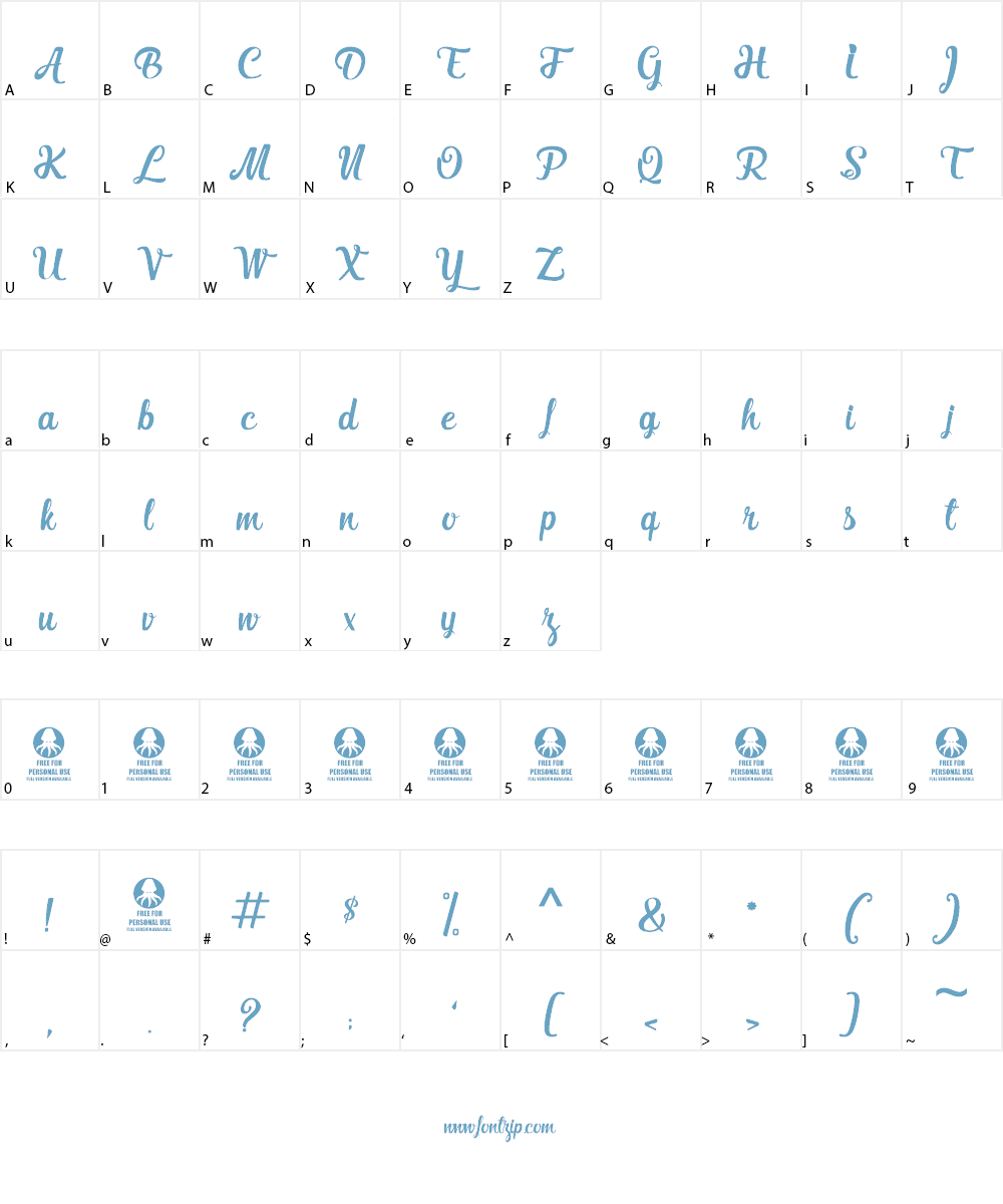 Blanche de la Fontaine Font Character